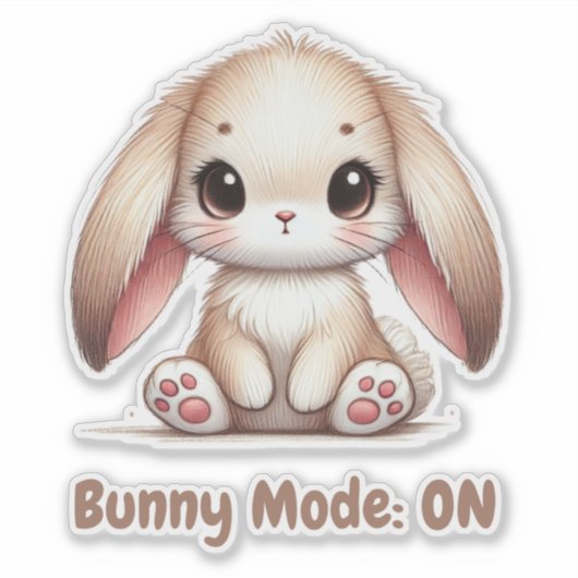 Bunny Eared Wonder Sticker (Voorkant)