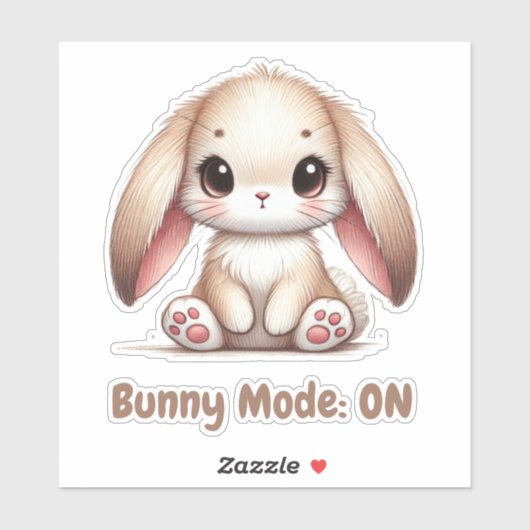 Bunny Eared Wonder Sticker (Vel)