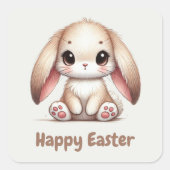 Bunny Eared Wonder Vierkante Sticker (Voorkant)