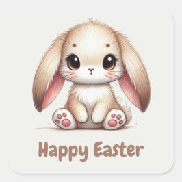 Bunny Eared Wonder Vierkante Sticker