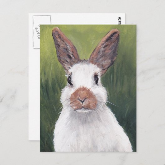 Bunny Ears Animal Art Briefkaart (Voorkant / Achterkant)
