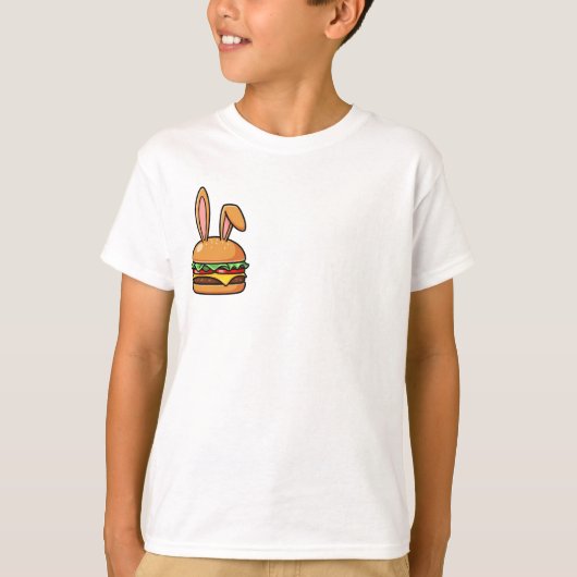 Bunny Ears Burger Pasen Kinderen T-shirt (Voorkant)