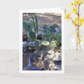 Bunny Ears Cactus Plant Kaart (Gele Bloem)