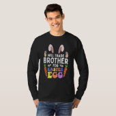 Bunny Ears Carrots Eggs Will Trade Brother For Eas T-shirt (Voorkant volledig)
