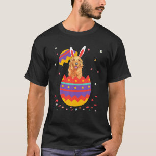Bunny Ears Costume Cute Easter Day Golden Ret T-shirt