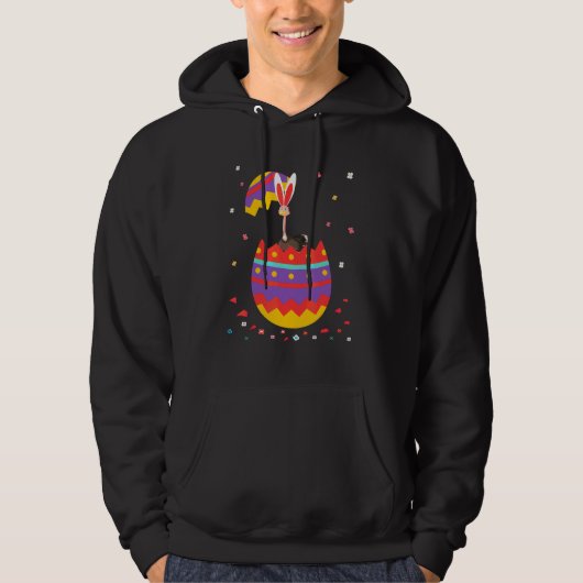 Bunny Ears Costume Cute Easter Day Graphic Os Hoodie (Voorkant)