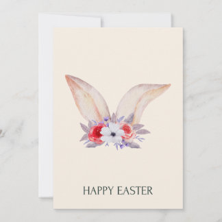 Bunny Ears Easter Party Invitation Kaart