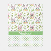 Bunny Ears & Eggs Fleece Deken (Voorkant)