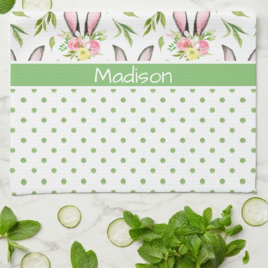 Bunny Ears & Eggs Theedoek (Gevouwen)