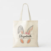 Bunny Ears gepersonaliseerde Pasen Tote Bag (Achterkant)
