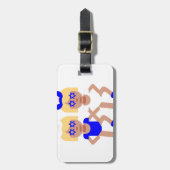 bunny ears hanukkah bagagelabel (Voorkant verticaal)