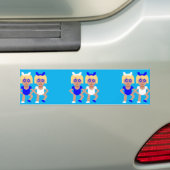 bunny ears hanukkah bumpersticker (Op auto)