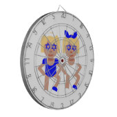 bunny ears hanukkah dartbord (Voorkant Links)