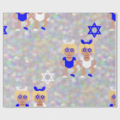 bunny ears hanukkah emoji cadeaupapier (Vlak)