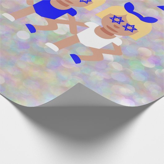 bunny ears hanukkah emoji cadeaupapier (Hoek)