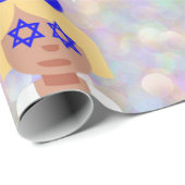 bunny ears hanukkah emoji cadeaupapier (Rol Hoek)