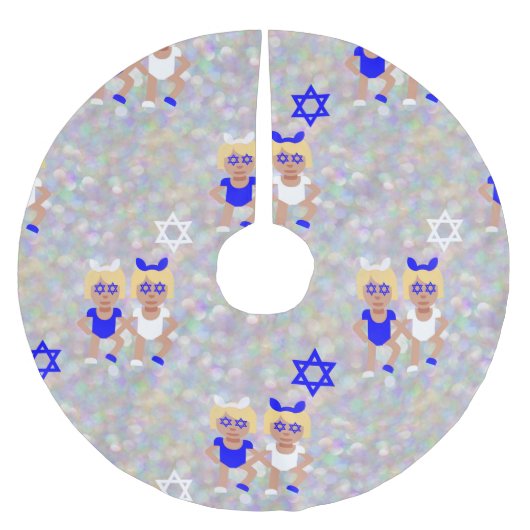bunny ears hanukkah emoji kerstboom rok (Voorkant)