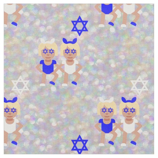 bunny ears hanukkah emoji stof (Close Up)