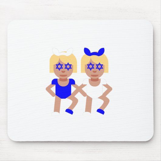 bunny ears hanukkah muismat (Voorkant)