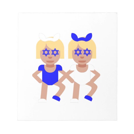bunny ears hanukkah notitieblok (Voorkant)