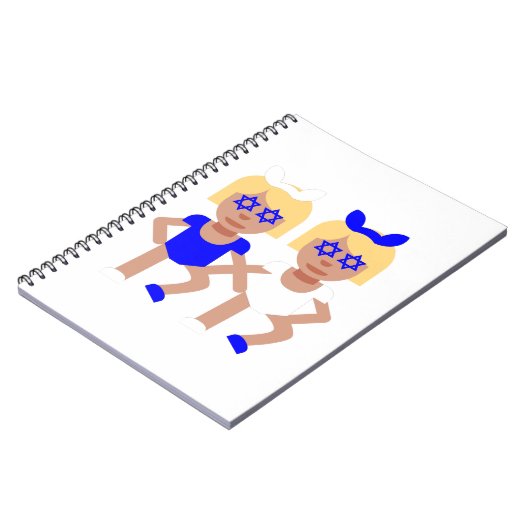 bunny ears hanukkah notitieboek (Linkerzijde)