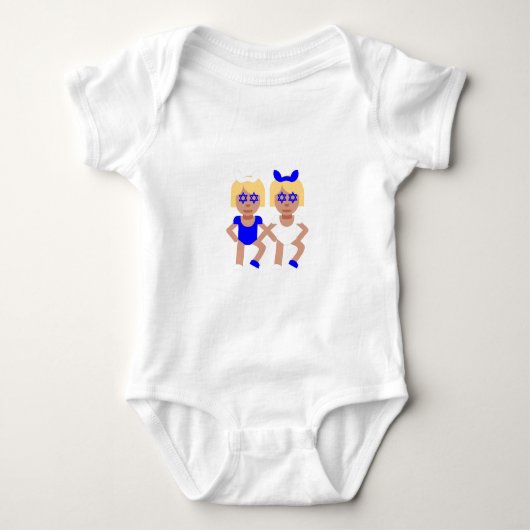 bunny ears hanukkah romper (Voorkant)