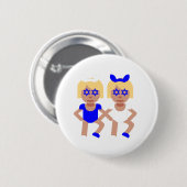 bunny ears hanukkah ronde button 5,7 cm (Voorkant /achterkant)