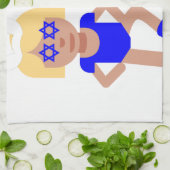 bunny ears hanukkah theedoek (Gevouwen)