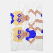 bunny ears hanukkah theedoek (Verticaal)