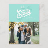 Bunny Ears "Happy Easter"-foto Aankondigingskaart (Voorkant)