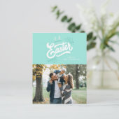 Bunny Ears "Happy Easter"-foto Aankondigingskaart (Staand voorkant)