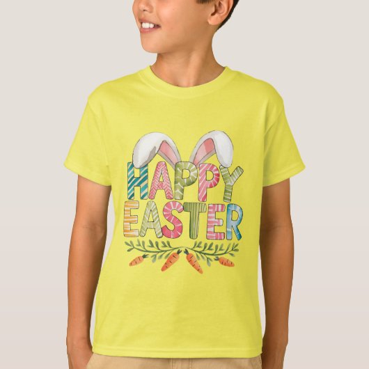 Bunny Ears Happy Easter T-shirt (Voorkant)
