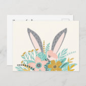 Bunny Ears in Spring Flowers Briefkaart (Voorkant / Achterkant)