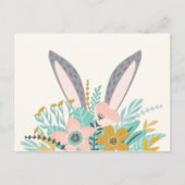 Bunny Ears in Spring Flowers Briefkaart (Voorkant)