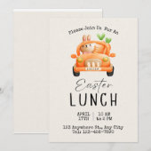 Bunny Ears Paaseierjacht Brunch Kaart (Voorkant / Achterkant)