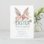 Bunny Ears | Pasen Brunch en Egg Hunt Uitnodiging (Staand voorkant)