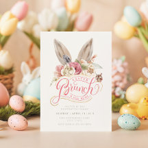 Bunny Ears | Pasen Brunch en Egg Hunt Uitnodiging