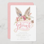 Bunny Ears | Pasen Brunch en Egg Hunt Uitnodiging (Voorkant / Achterkant)