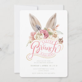 Bunny Ears | Pasen Brunch en Egg Hunt Uitnodiging