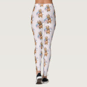 "Bunny Ears" Pit Bull Dog Waterverf Painting Leggings (Achterkant)