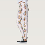 "Bunny Ears" Pit Bull Dog Waterverf Painting Leggings<br><div class="desc">Dit is een schilderij van een geelbruine roofhond met oren die opstaan als konijnse oren. De achtergrond is een gemarmerde kleur van blauw en roze.</div>