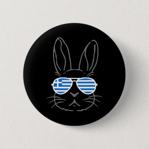 Bunny Ears Sungles Funny Easter 2025 Griekenland V Ronde Button 5,7 Cm