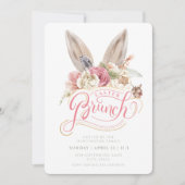 Bunny Ears | Uitnodiging tot Pasen-Brunch (Voorkant)