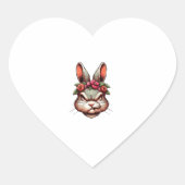 Bunny Easter, Angry Bunny, Funny Rabbit, Funny Ani Hart Sticker (Voorkant)