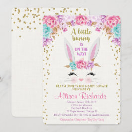 Bunny Easter baby shower uitnodiging meisje