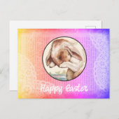  Bunny Easter Briefkaart (Voorkant / Achterkant)