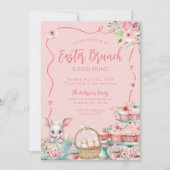 Bunny Easter Brunch en Egg Hunt Kaart (Voorkant)