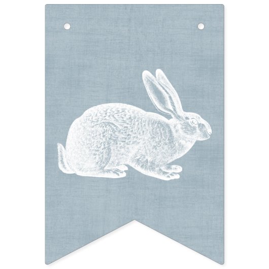  Bunny Easter Bunting Banner - Blauw (Eerste vlag)