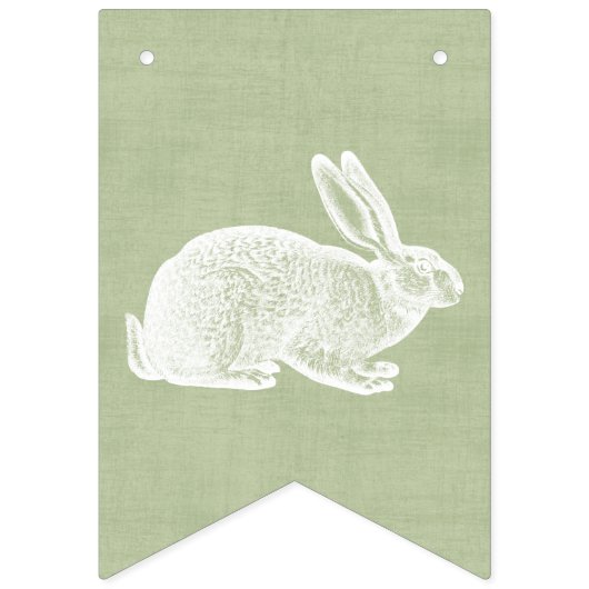  Bunny Easter Bunting Banner - Groen (Eerste vlag)