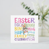 Bunny Easter Card , Personalized Easter funnyBunny Feestdagenkaart (Staand voorkant)